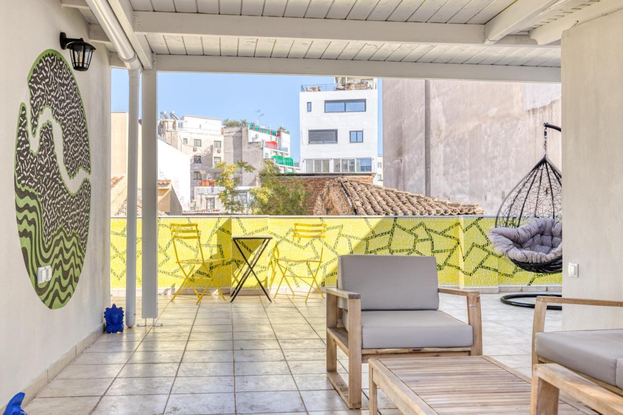 Chic Rooftop Studio W/ Terrace - Near Acropolis Athens Luaran gambar