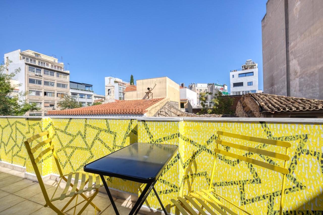 Chic Rooftop Studio W/ Terrace - Near Acropolis Athens Luaran gambar